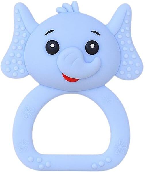 Elephant Shape Baby Silicone Teething Toy | Soft, BPA-Free Teether Teether and Feeder-image-19