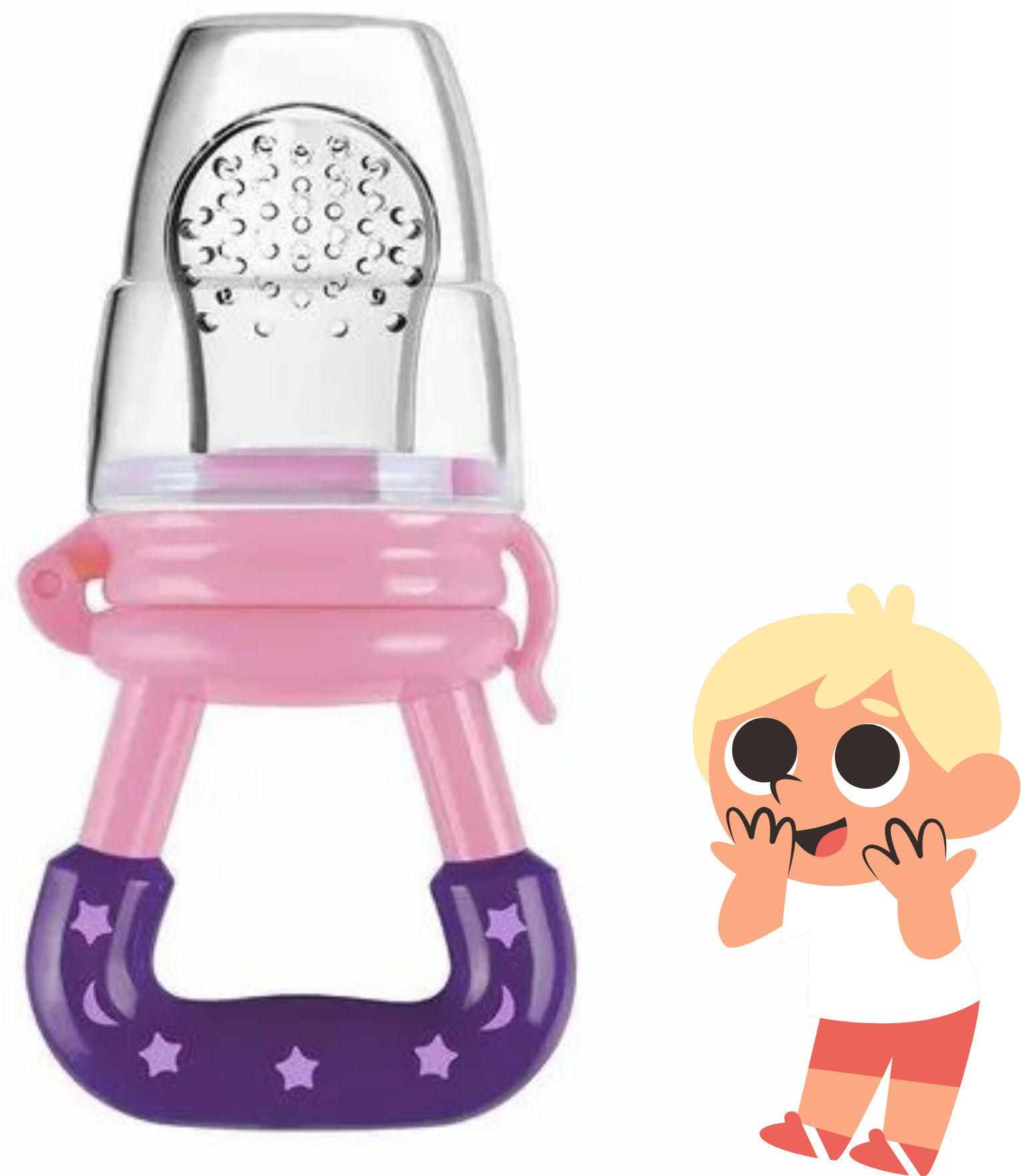 aapni dukan SST Sales Baby Food And Fruit Nibbler & Pacifier Teether BPA Free Nibbler BH449 Feeder image 1