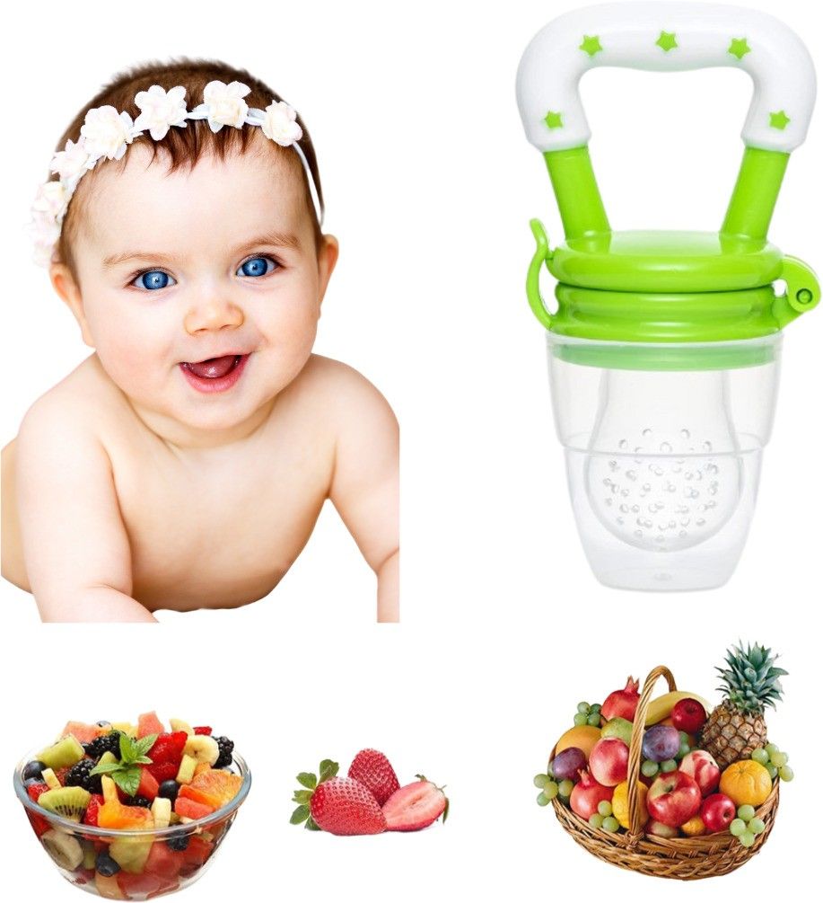 BPA-Free Silicone Food Nibbler Ideal for First Foods and Teething- Silicone, Plastic