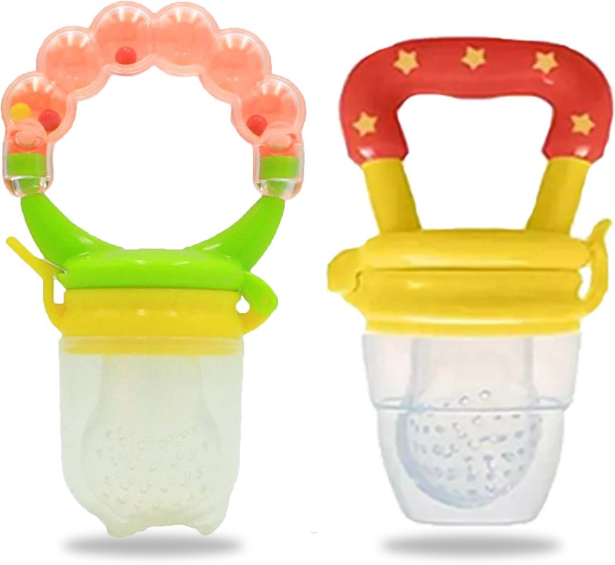 chinmay kids New Born Baby Pacifier With Rattle Handle Silicone Safe Fresh Fruit Feeder Soother-picture-20