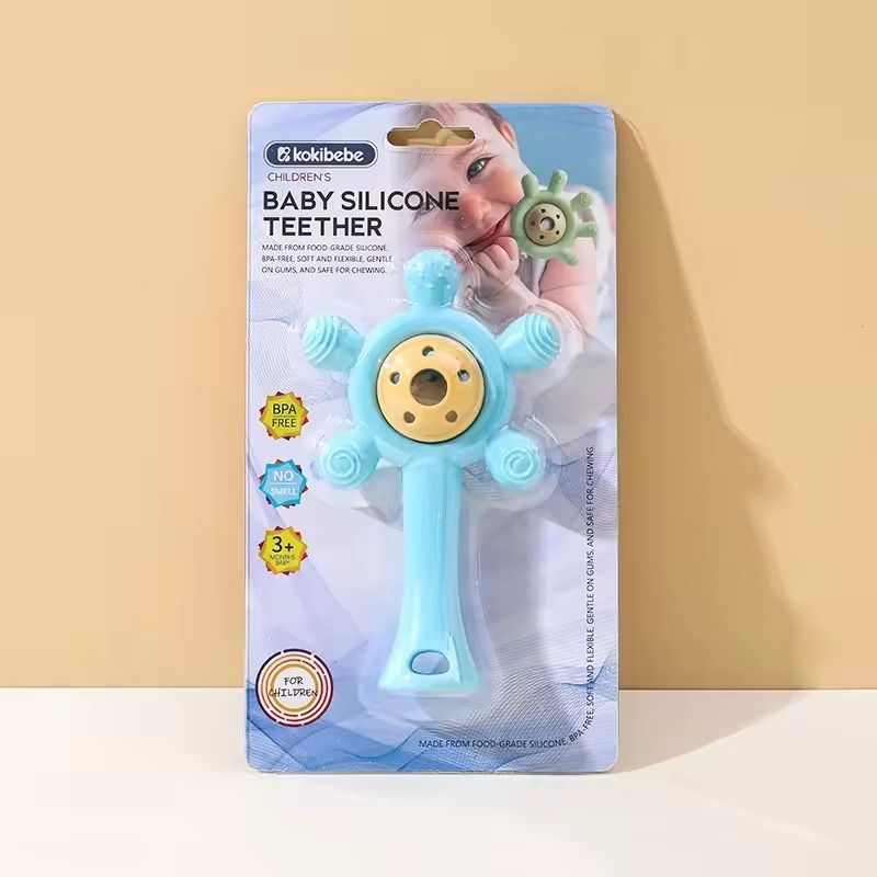 Baby BPA Free Newborn Toddler Babies Ring Teether Silicone Teething Toy Teether-image-18