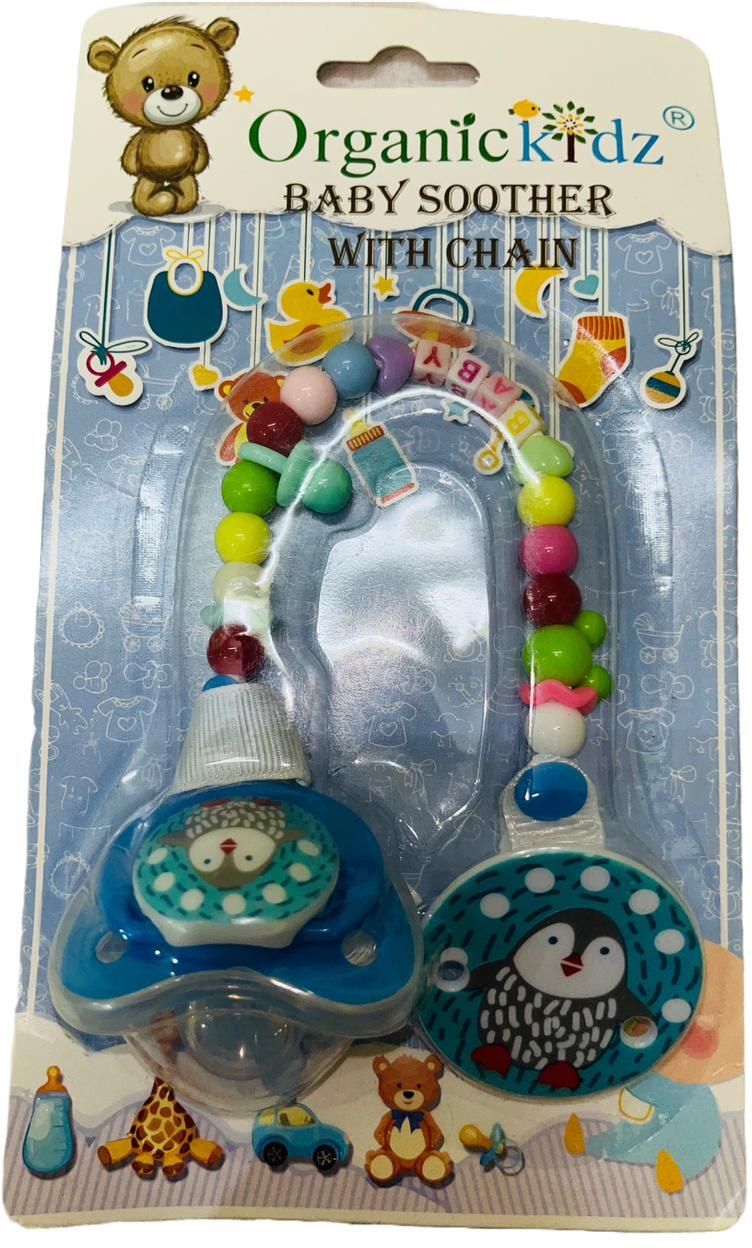 aradhana creations Baby soother with chain attached Baby pacifier blue soother - Pack of 1 Soother-picture-46