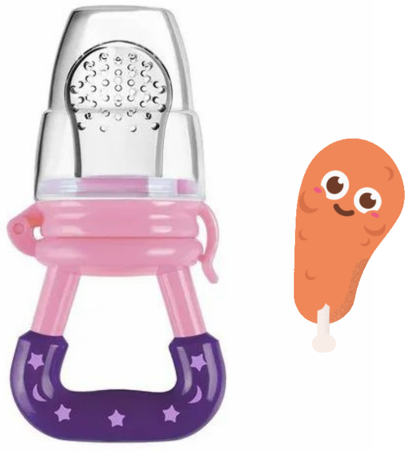 aapni dukan SST Sales Baby Food And Fruit Nibbler & Pacifier Teether BPA Free Nibbler BN206 Feeder image 1