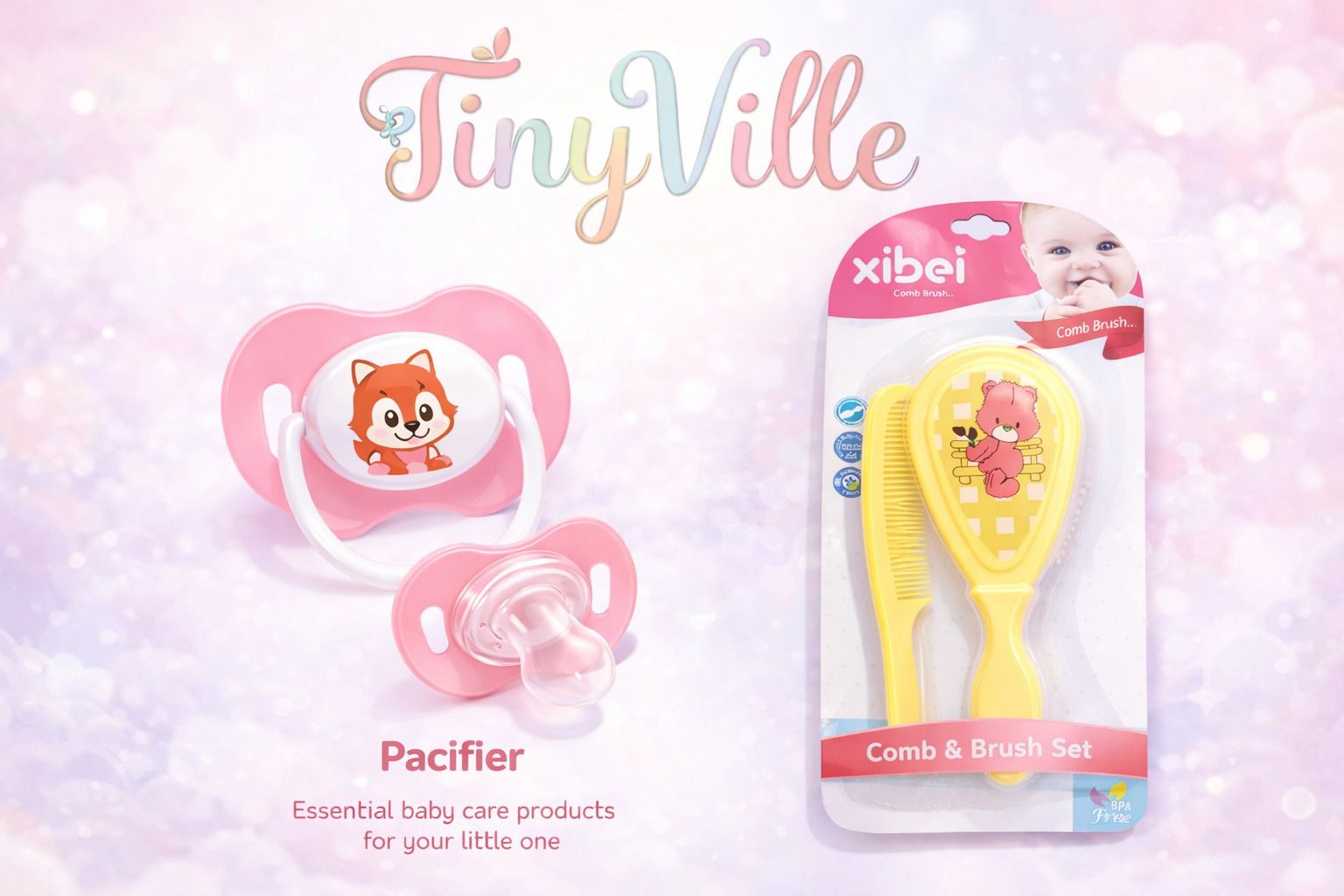 tinyville Baby-Comfy Soothr nd Hot Comb brush set Soother-picture-45