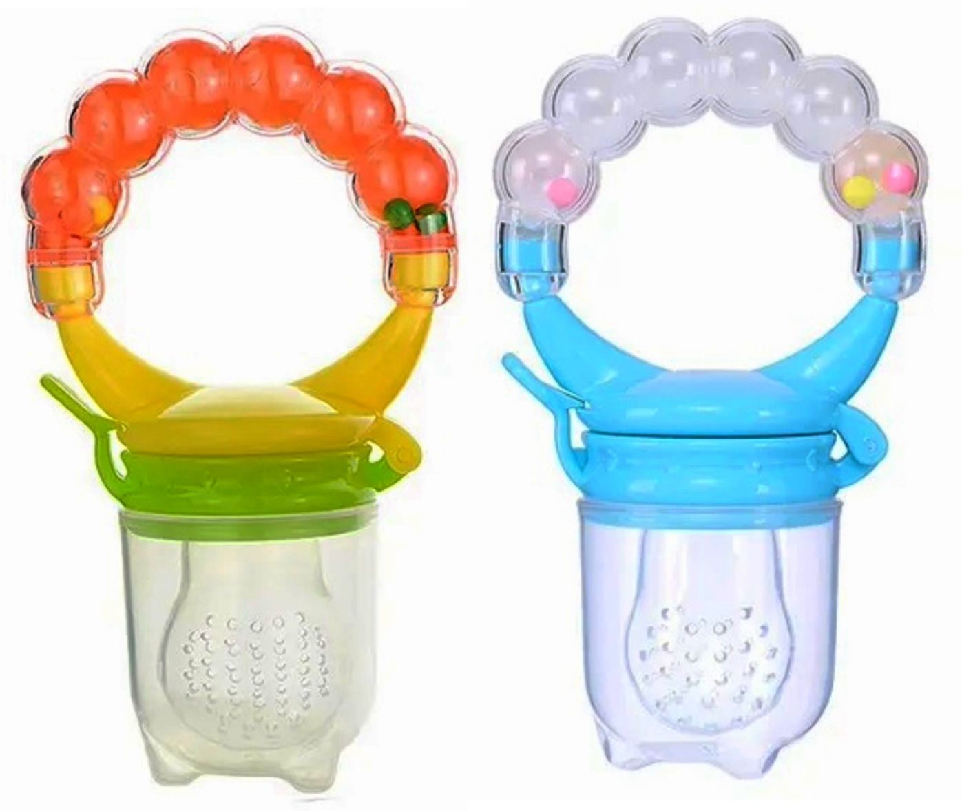 swito mart Baby Ring Style Food Feeder Rattle Nibbler Pacifier Silicone Supplies Nipple Soother-picture-22