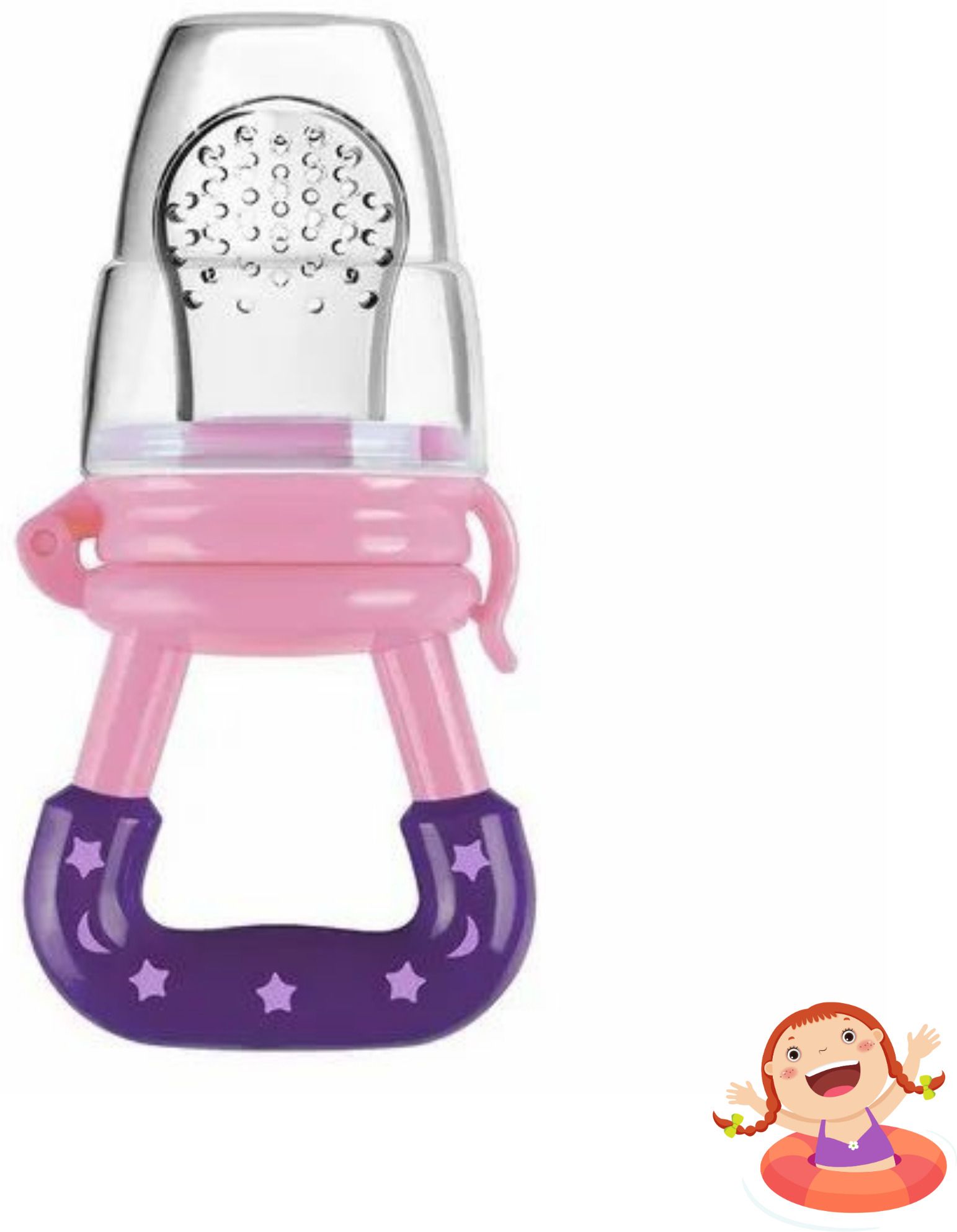 aapni dukan SST Sales Baby Food And Fruit Nibbler & Pacifier Teether BPA Free Nibbler BH139 Feeder-picture-10