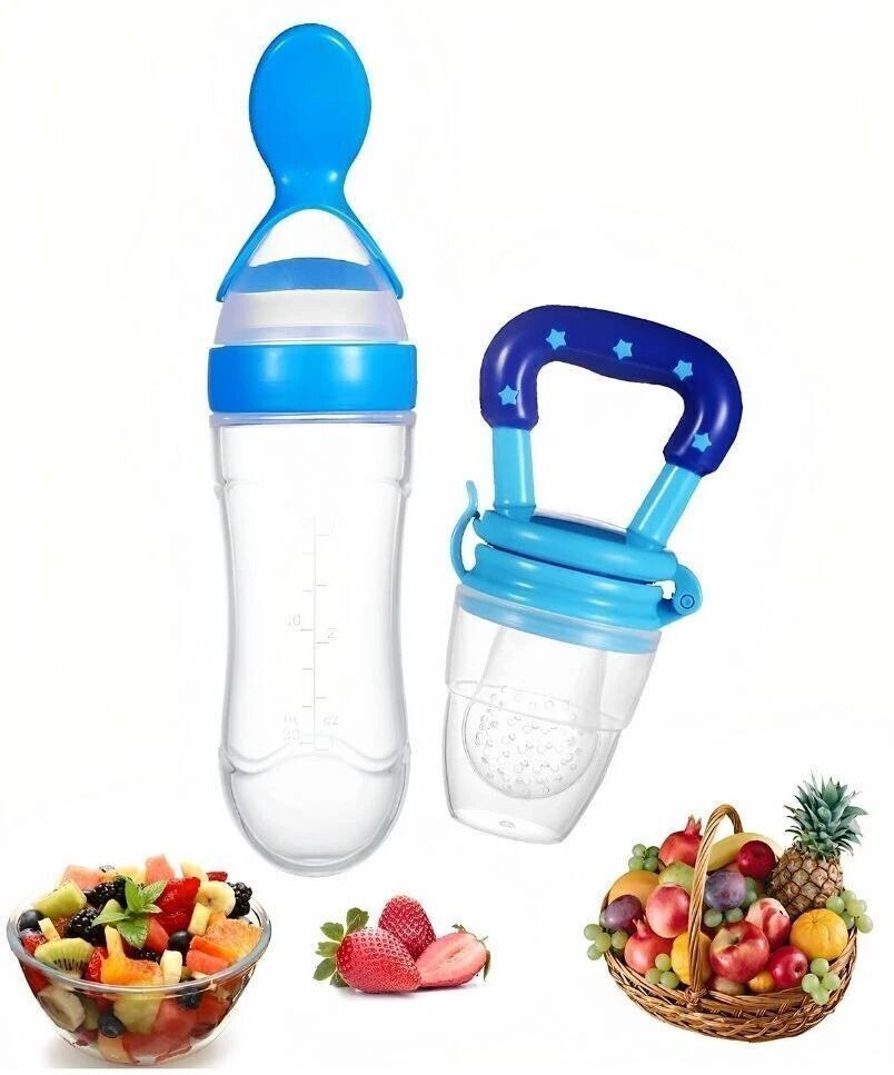 flengo Combo of Baby feeder spoon and Soother ( Food Fruit nibbler) Feeder-picture-31
