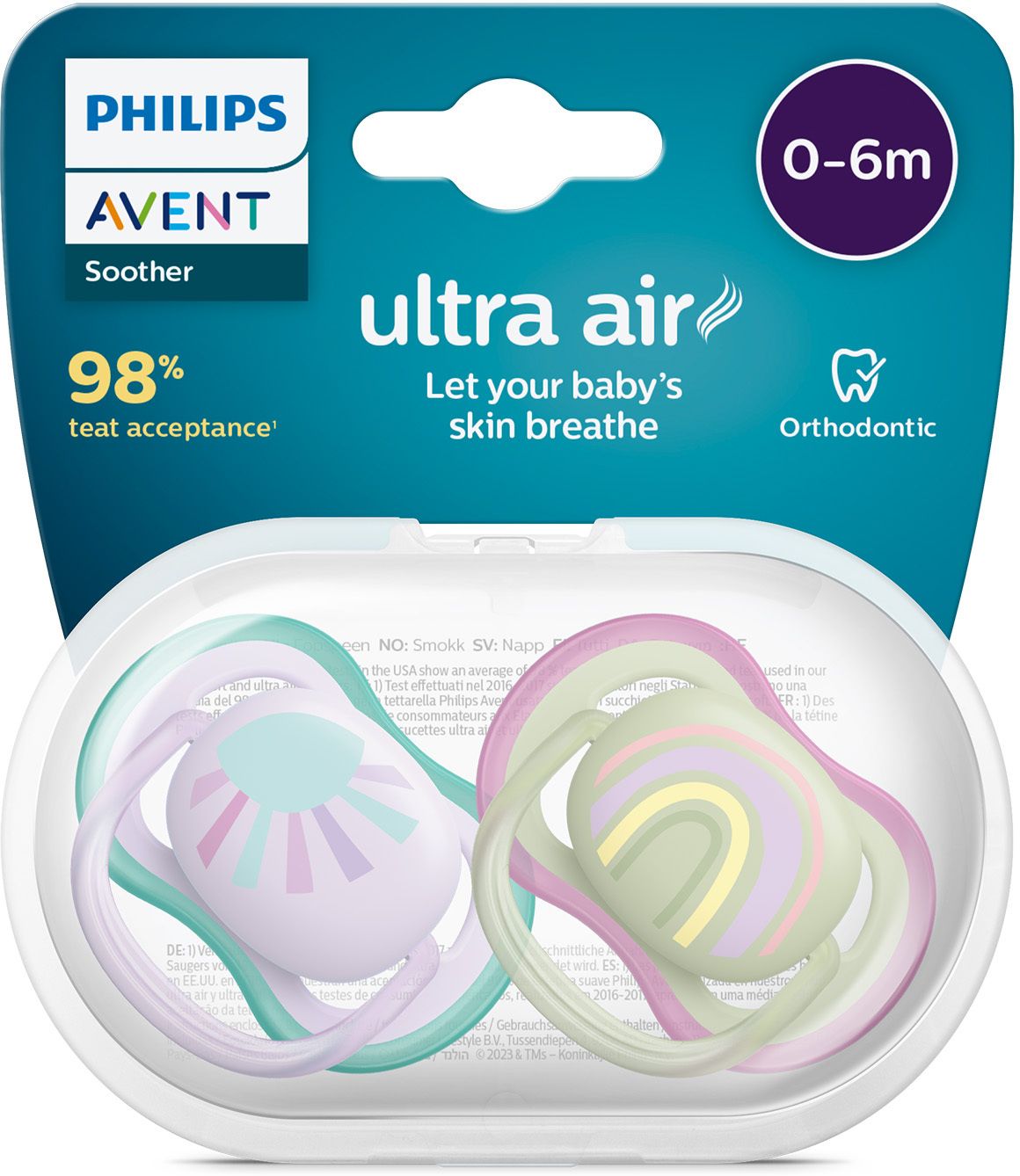 philips avent Ultra Air Soother | SCF085/59 | 0-6M | 98% acceptance* | Pack of 2 Soother-picture-19