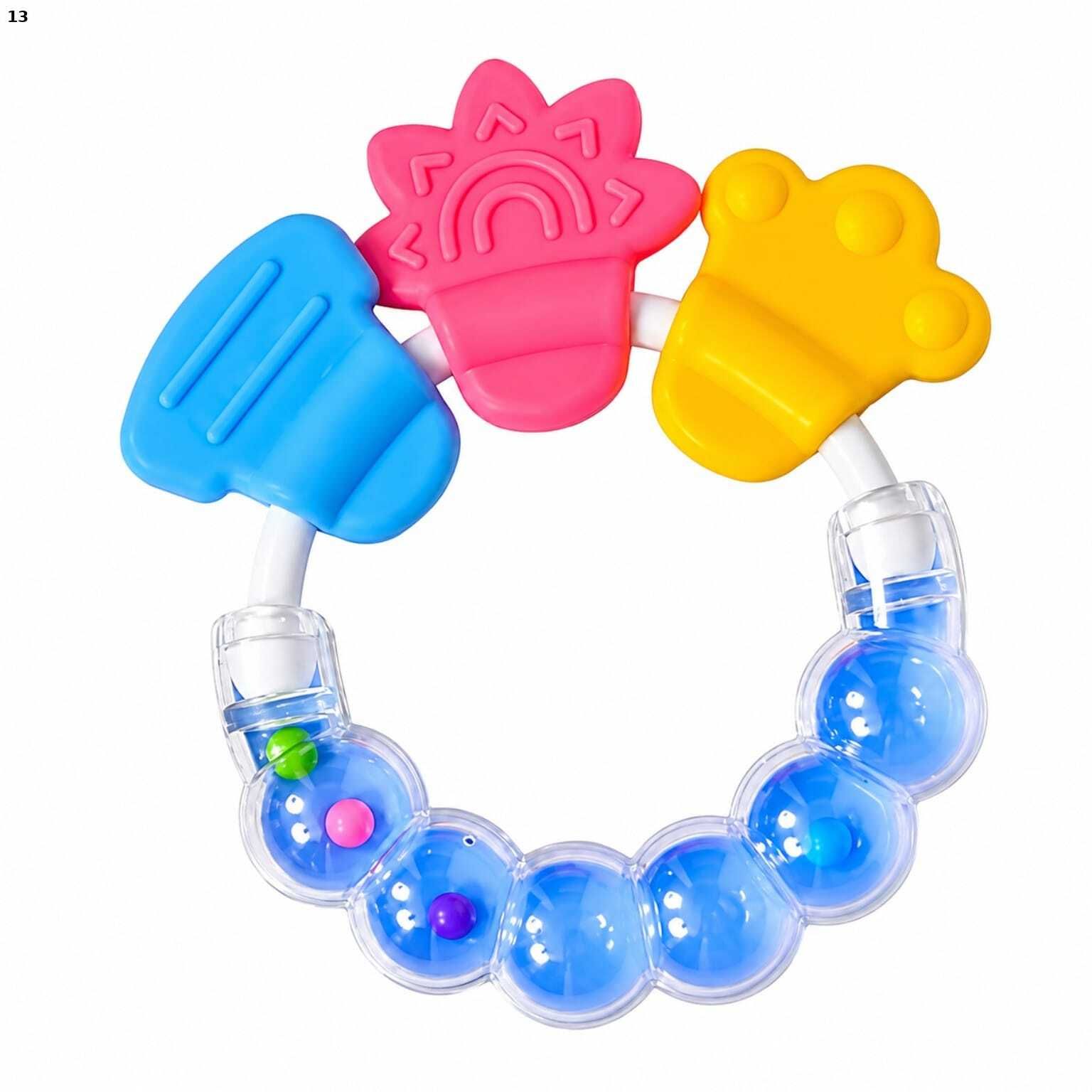 Baby Chew Toy with Soft Silicone Teether for Gum Relief Teether-image-39