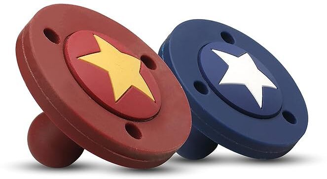 Silicone 2-in-1 Pacifier & Teether Set, Star Design, Anti-Choking, 3M+ Soother-image-48