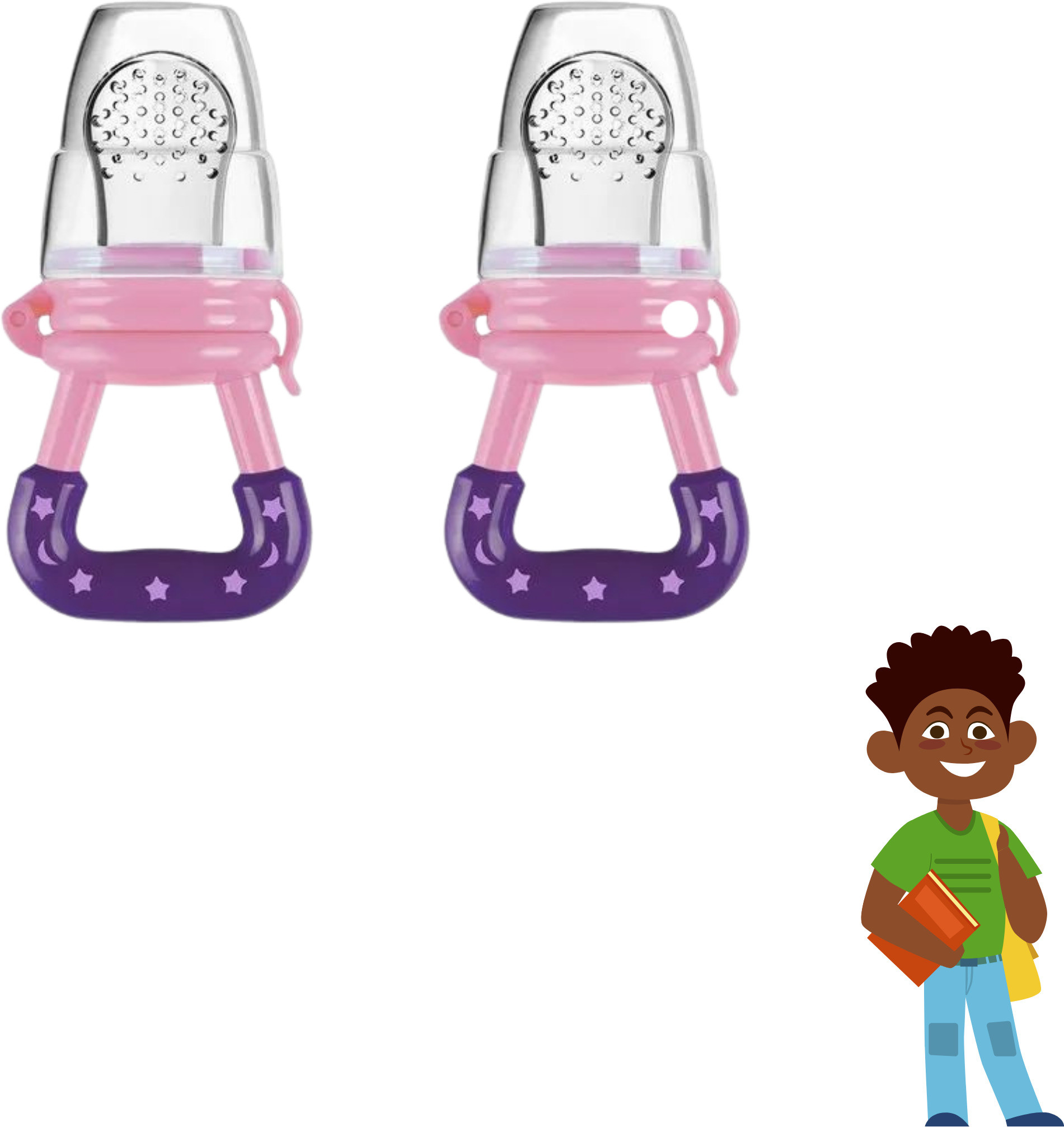 aapni dukan SST Sales Baby Food And Fruit Nibbler & Pacifier Teether BPA Free Nibbler TH375 Feeder image 1