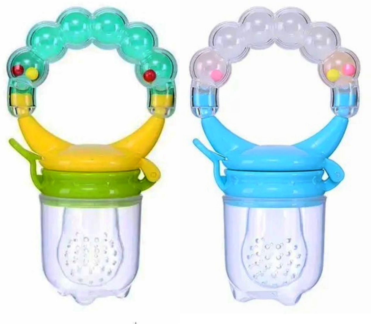 swito mart Baby Ring Style Food Feeder Rattle Nibbler Pacifier Silicone Supplies Nipple Soother-picture-40