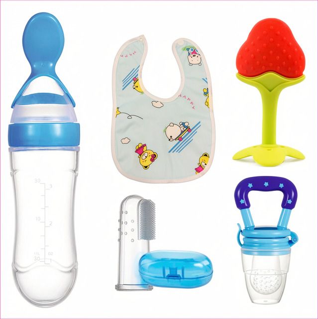 bubblino Silicone Fruit Feeder Pacifier Set of 4 | BPA Free Baby Food Nibbler Feeder-picture-10