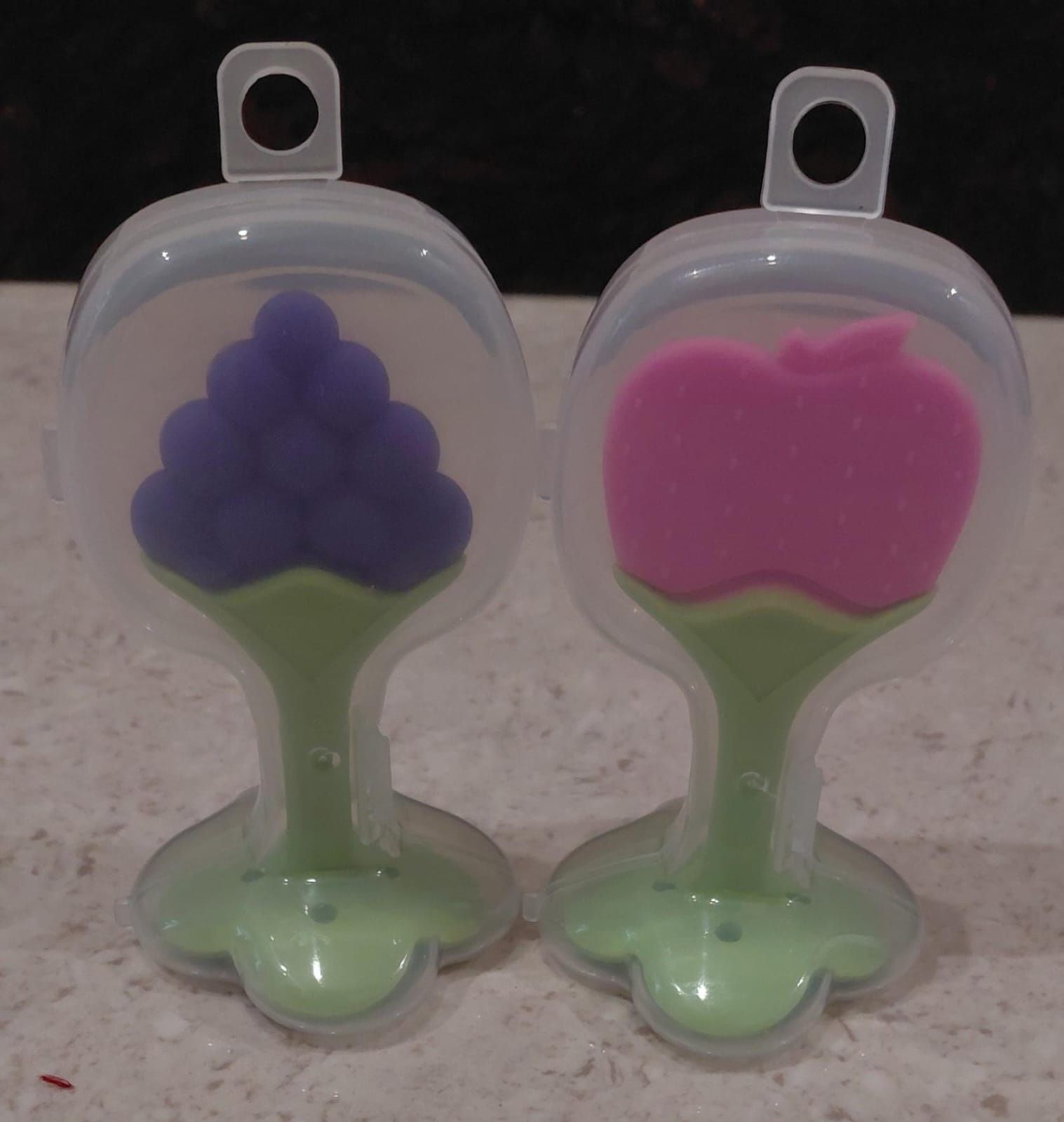 peepee Baby Teether B1G1 Combo - 2 FREE Cases - Grape & Apple Silicone Teether Teether-picture-28