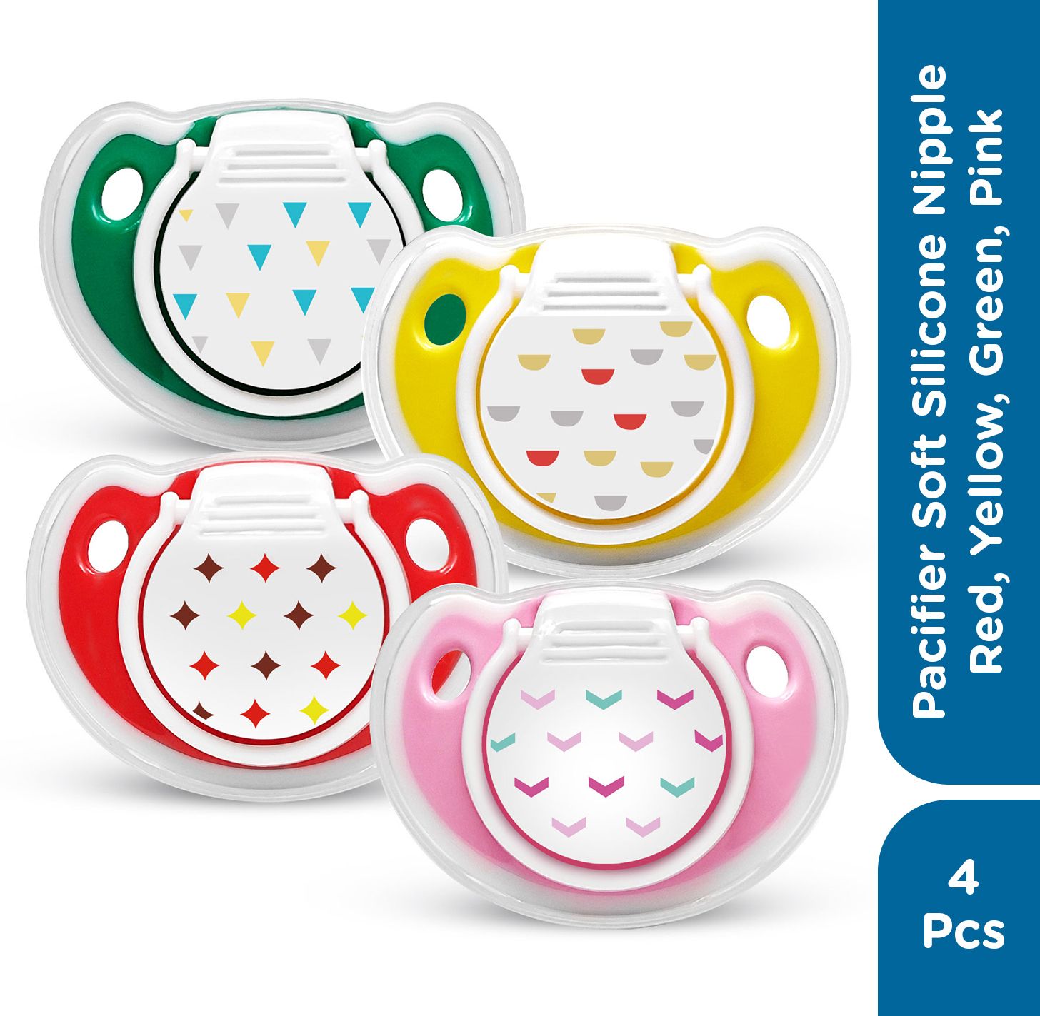Pacifier Soft Silicone Nipple| BPA Free | Oral Stimulatory | Teether - Pack of 4 Soother-image-36