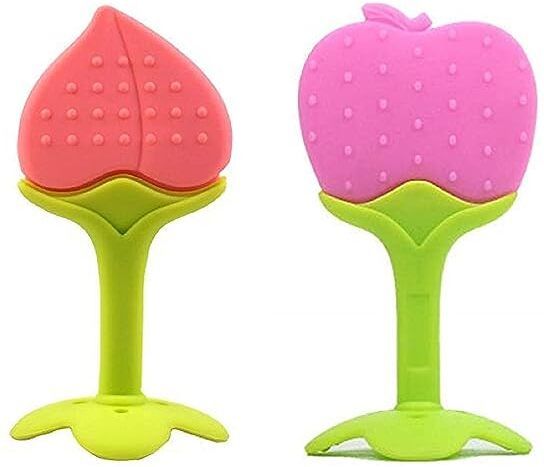 chicbunny 2 PCS APPLE & PEACH SHAPE TEETHER Soother-picture-21