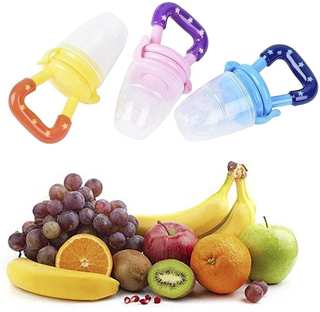 Pacifier/Nibbler for Baby||Silicone Fruit and Juice Feeder || Baby Bite Trainer (Multicolor) (Pack of 1) Feeder
