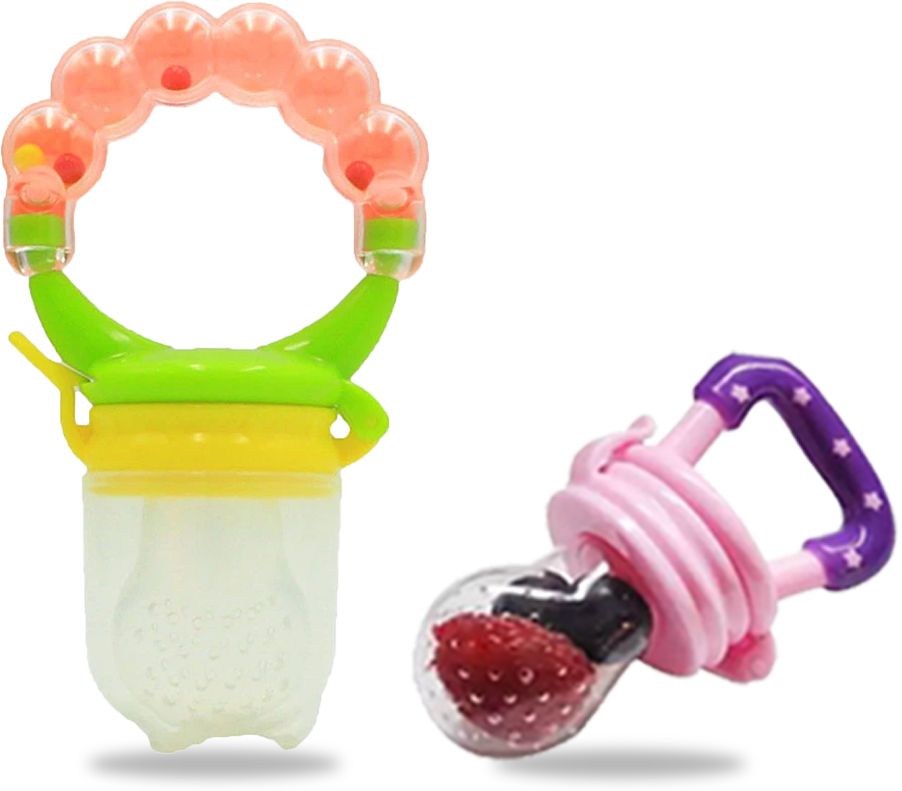 chinmay kids Baby Pacifier New Born With Rattle Handle Silicone Fresh Fruit Safe Kids Soother-picture-39