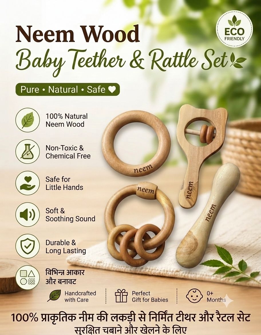 Pure neem wooden neem teether Teether-image-13