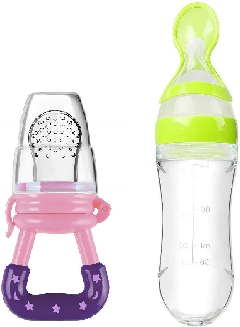 Silicone Spoon Food Feeder with Silicone Fruit Food Nibbler Pacifier for Babies Feeder-image-27