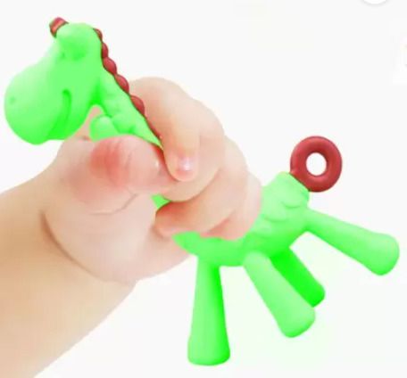 Baby Giraffe Teether Toy BPA-Free Silicone Textured Infant Teething Soother-image-35