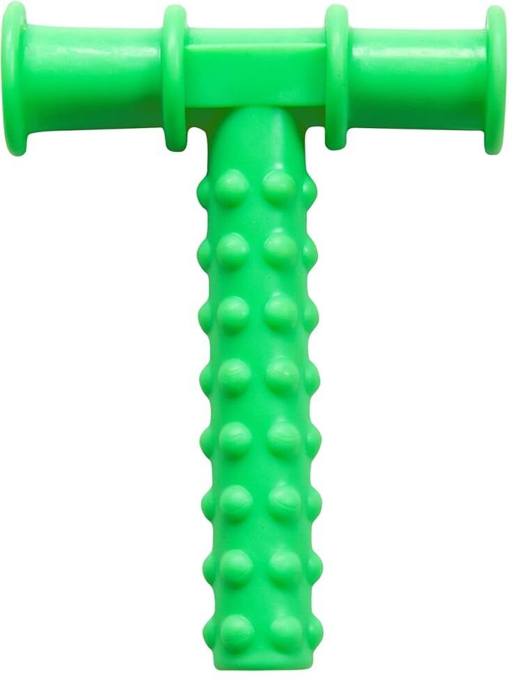 T-Shaped Sensory Chew Tube for Speech Therapy & SPD - Green Teether-image-9