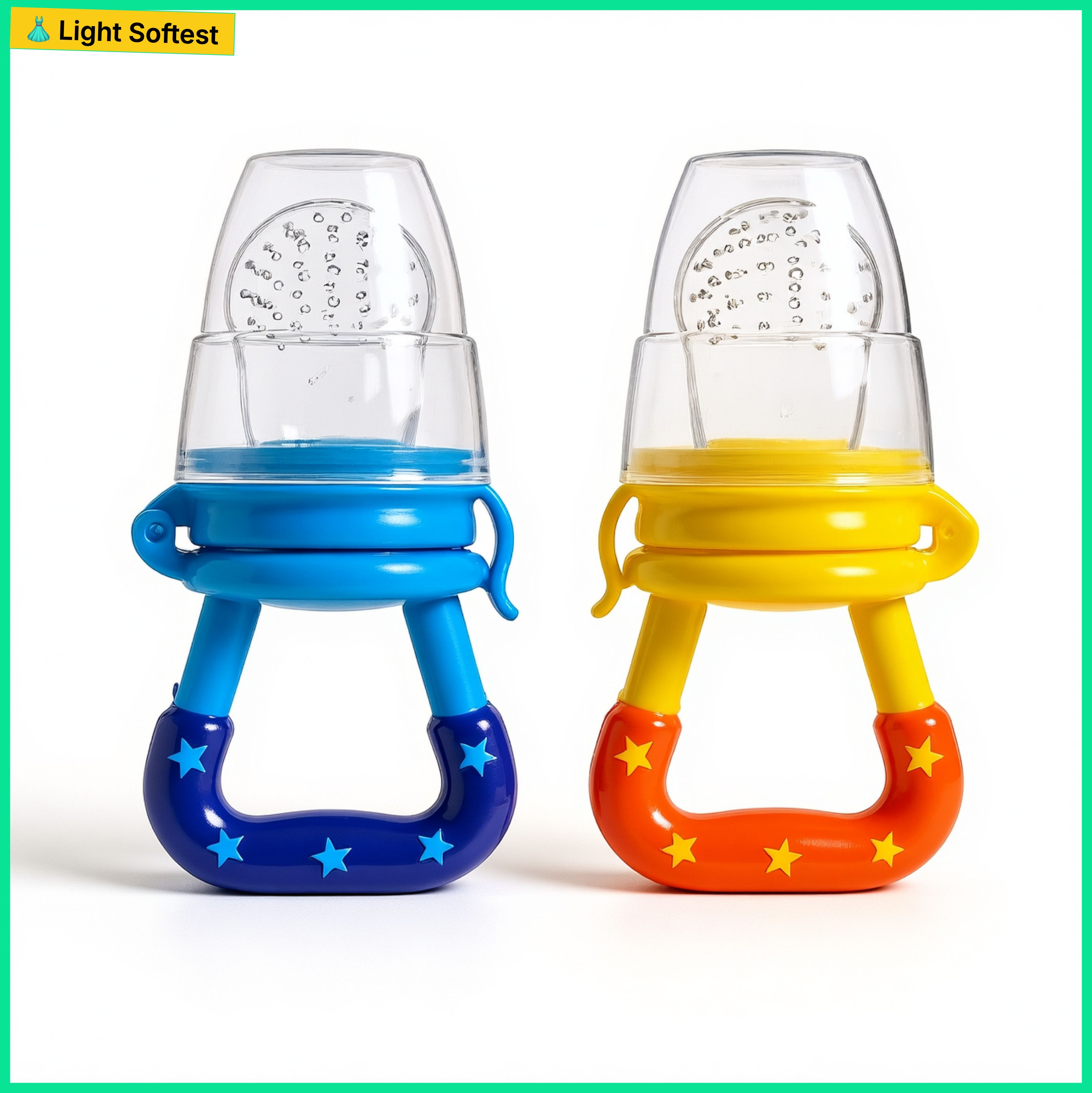 Silicone Baby Fruit Nibbler and Food Feeder Set, Soft Teether Toy for Infants Feeder-image-43