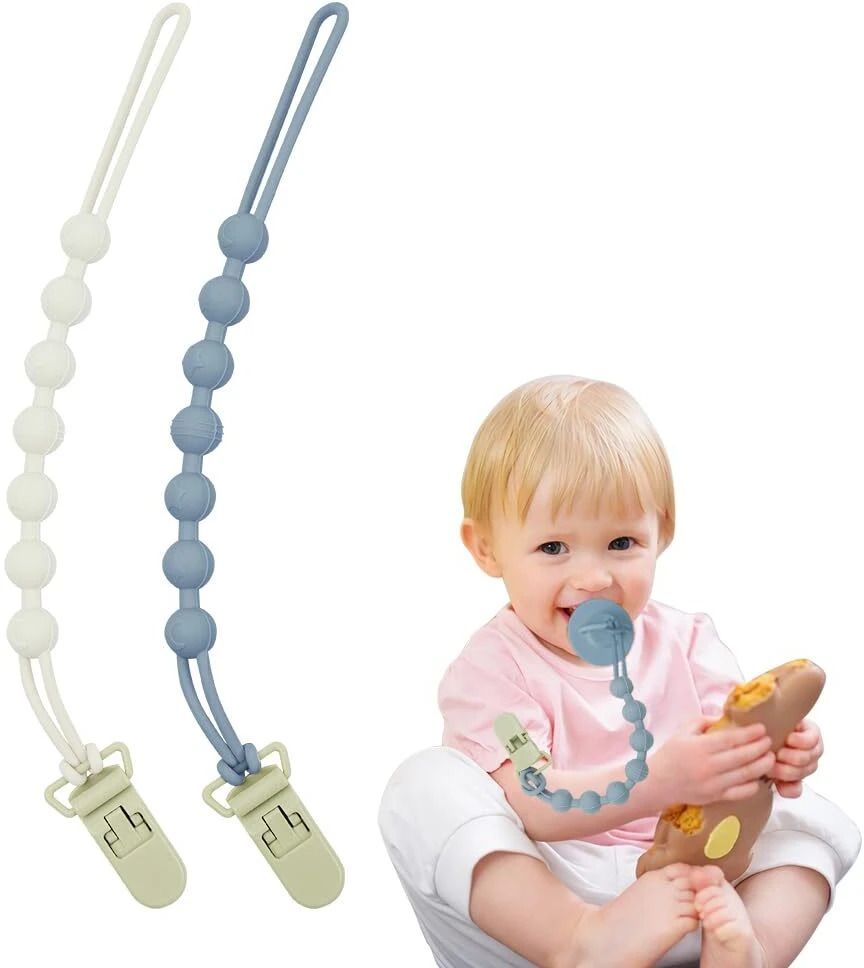 maycreate Silicone Pacifier Clip Chain BPA Free Teether Baby Soother Strap Anti Lost Toy Soother-picture-4