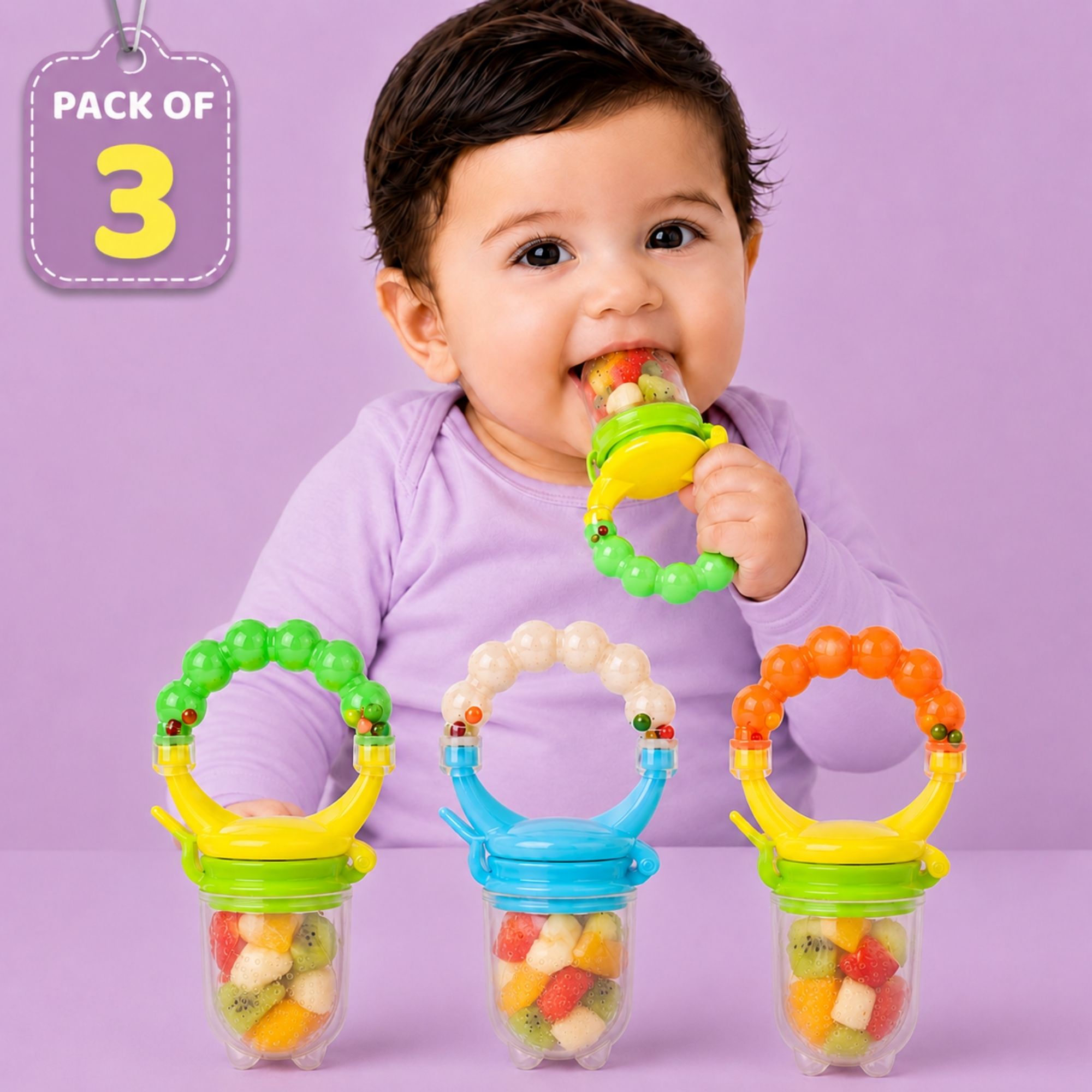 bembika Baby Fruit Feeder Nibbler Pacifier for Vegetables & Frozen Treats Self Feeding Feeder-picture-32