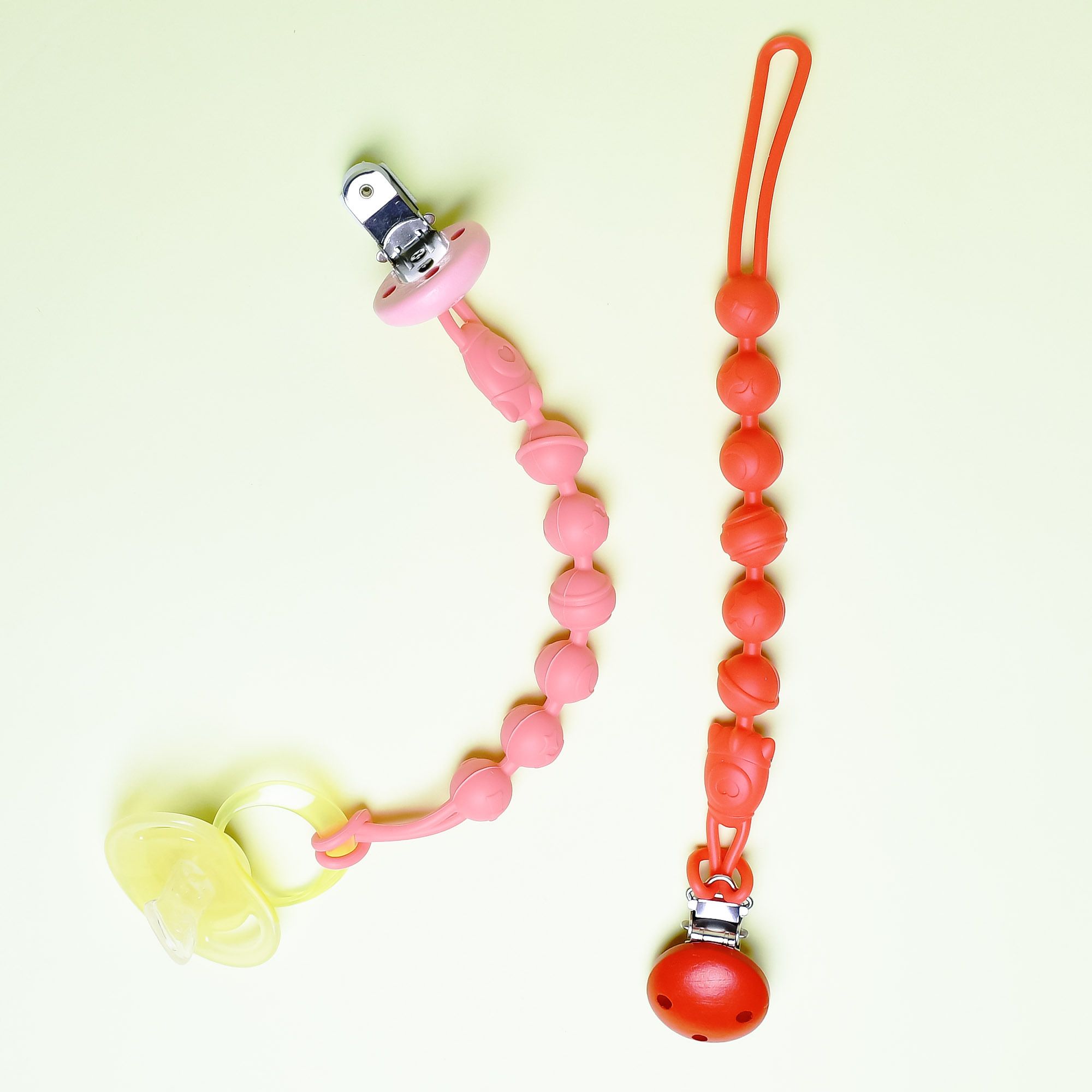 Silicone Pacifier Chain Clip for Baby, One Piece Pacifier Clips Without Soother-image-34