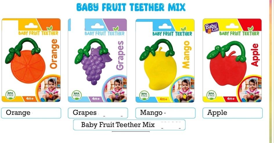Baby fruit teether Teething Toy for Infants & Babies-mix Soother-image-20