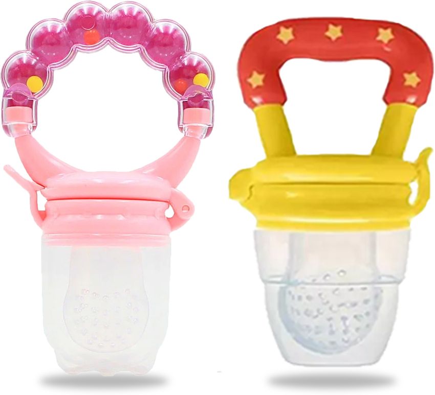 chinmay kids New Born Baby Pacifier With Rattle Handle Silicone Safe Fresh Fruit Feeder Soother-picture-34