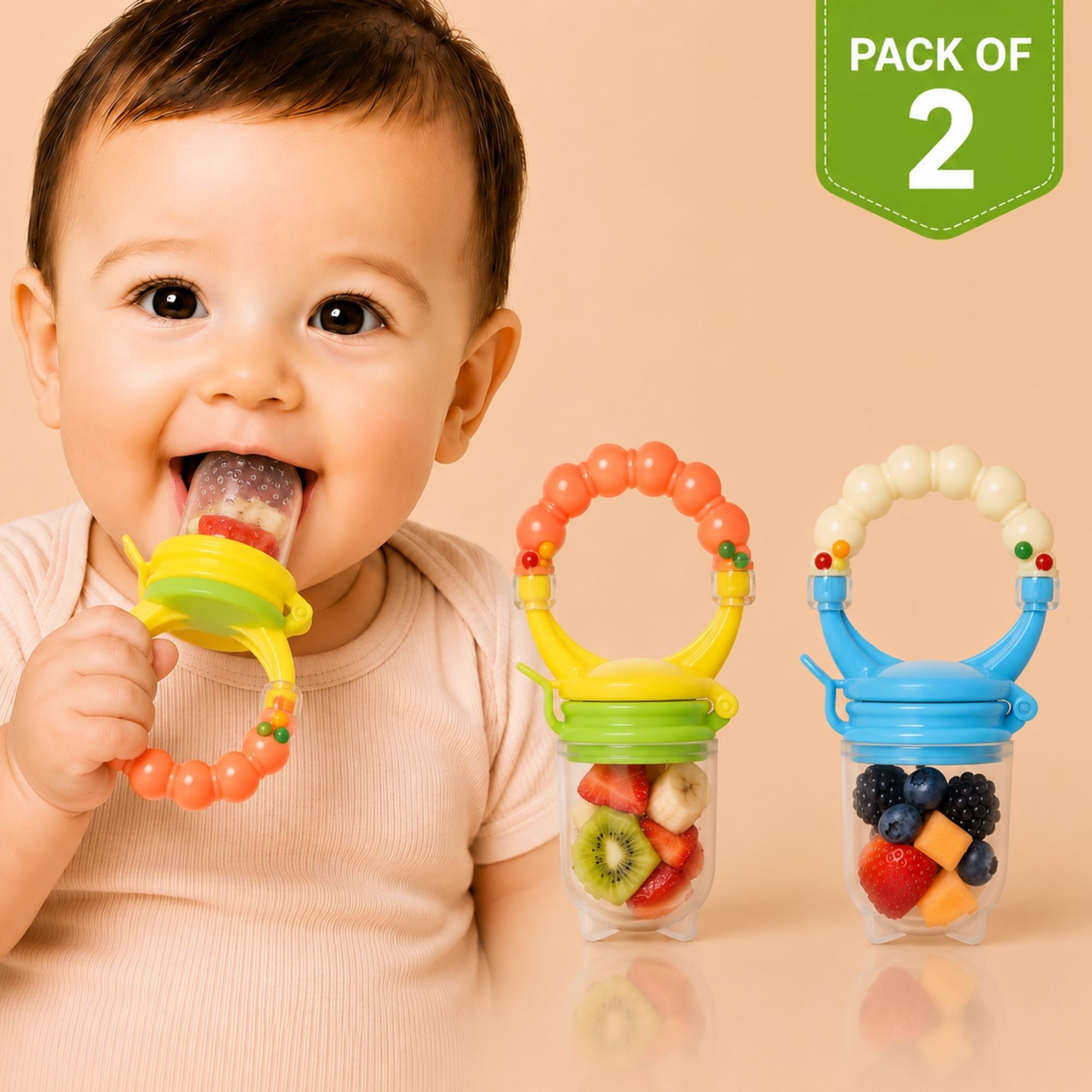 bembika Baby Fruit Feeder Nibbler Pacifier for Vegetables & Frozen Treats Self Feeding Feeder-picture-16