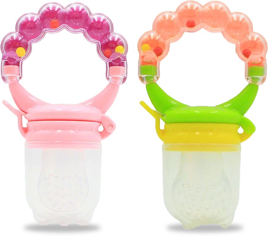 chinmay kids New Born Baby Pacifier With Rattle Handle Silicone Safe Fresh Fruit Feeder Soother-picture-23
