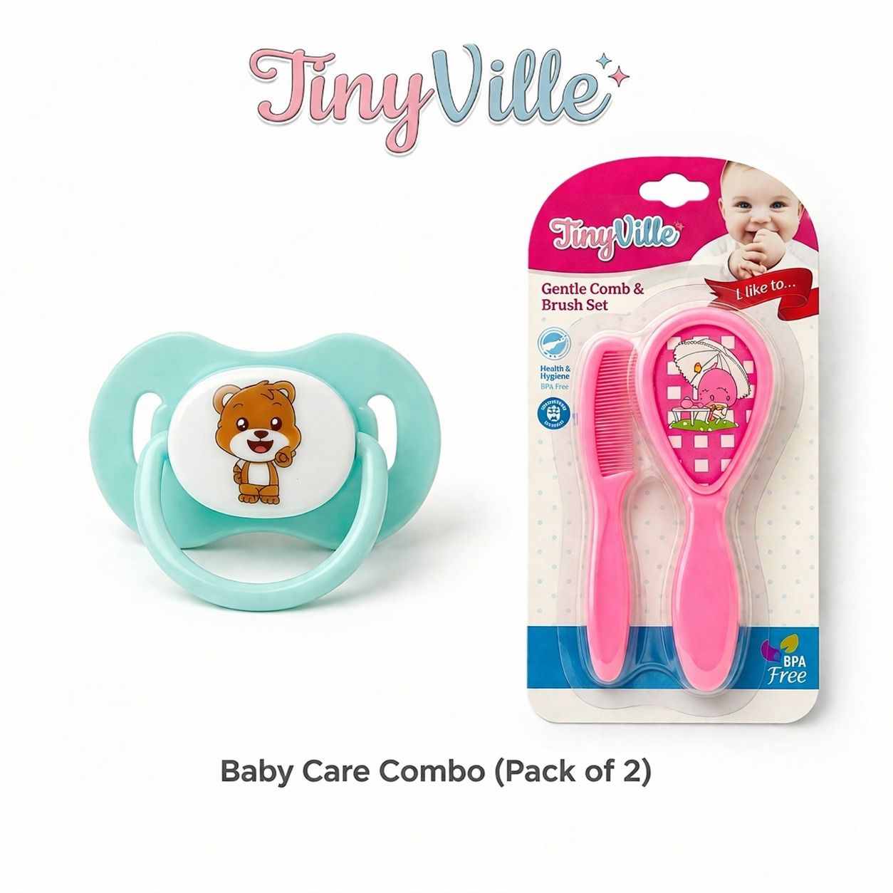 tinyville Baby comfy Soother nd Hot hair brush set Soother-picture-40