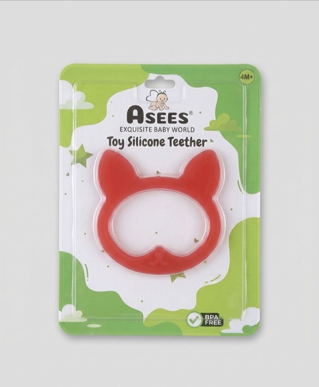 asees Silicone Cute Teether – BPA-Free Animal Shape Teething Ring for Babies Teether-picture-20