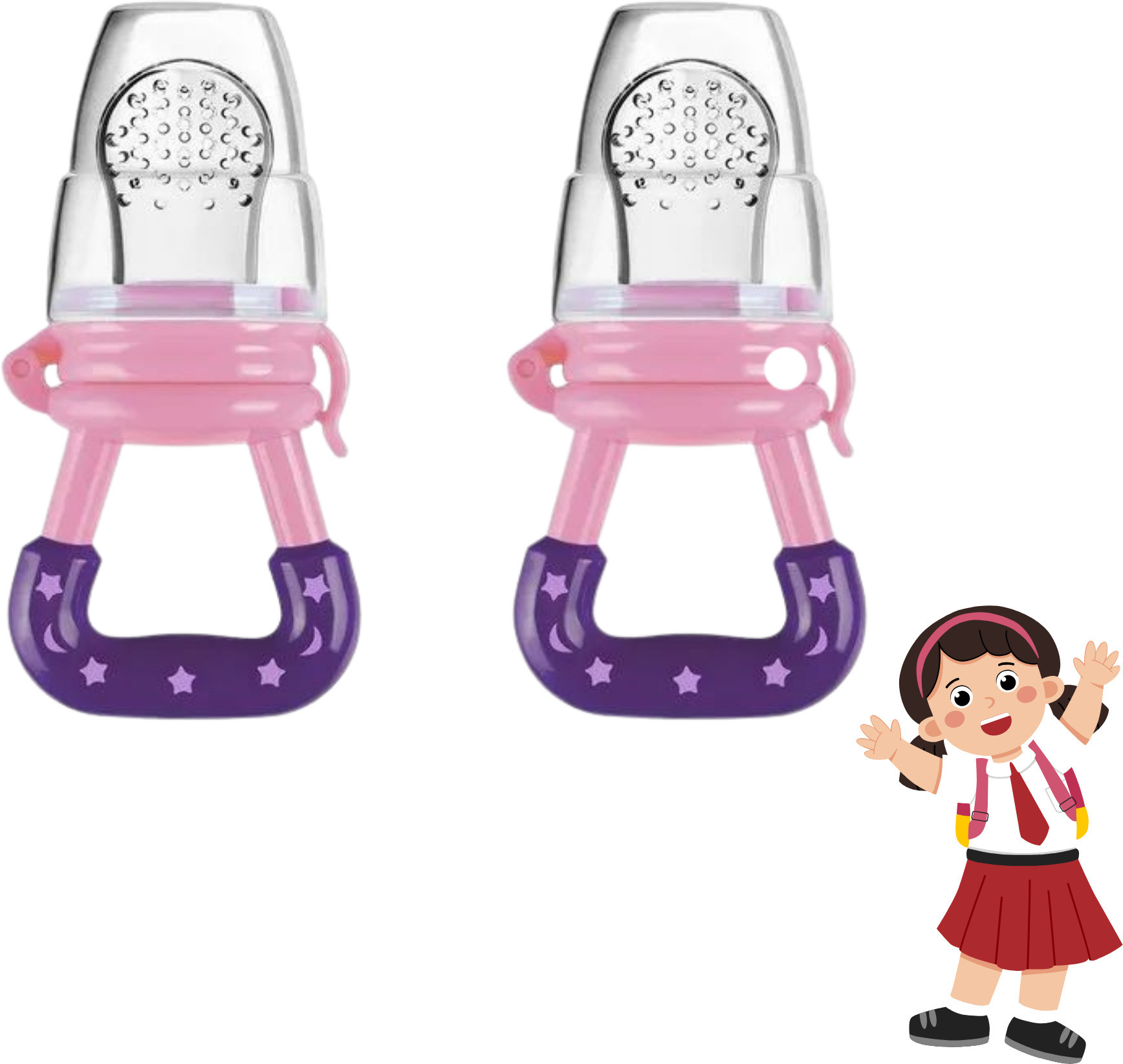 aapni dukan SST Sales Baby Food And Fruit Nibbler & Pacifier Teether BPA Free Nibbler TH495 Feeder image 1