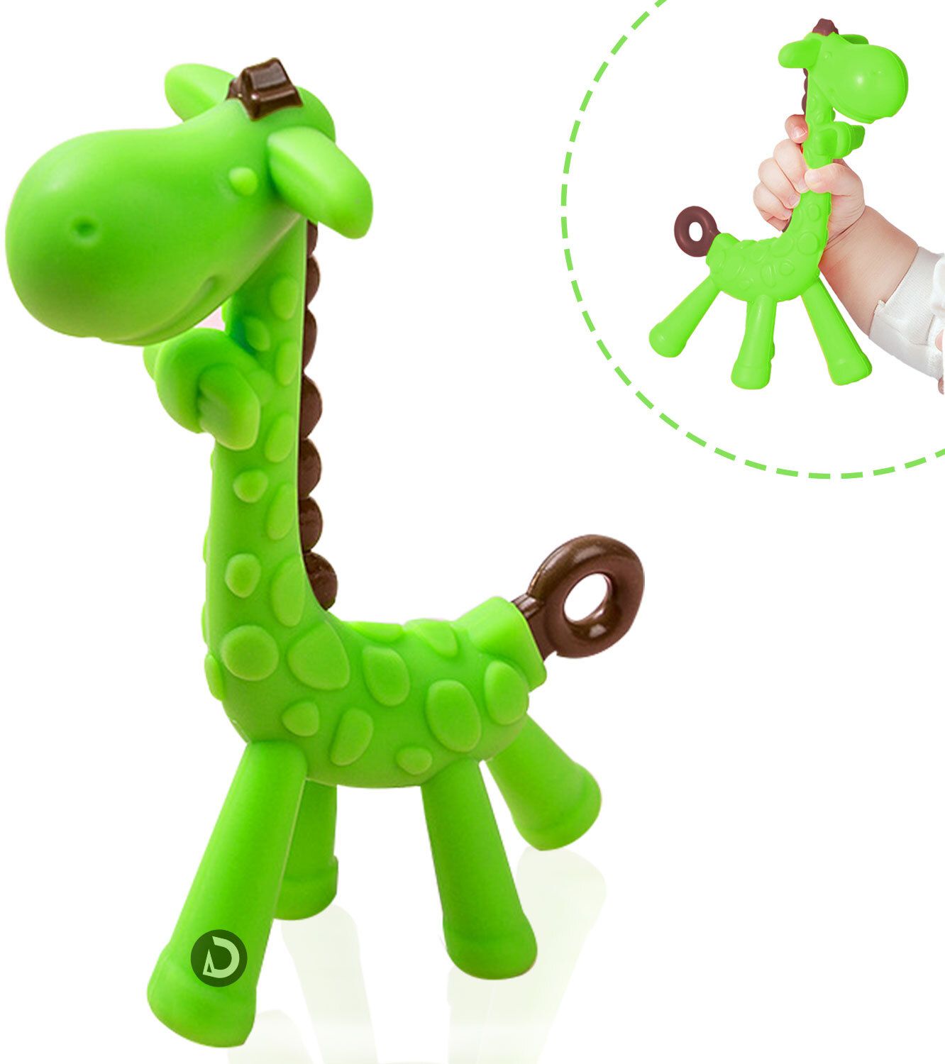 Teether,soother for new born Giraffe Shaped,Green Teether-image-17