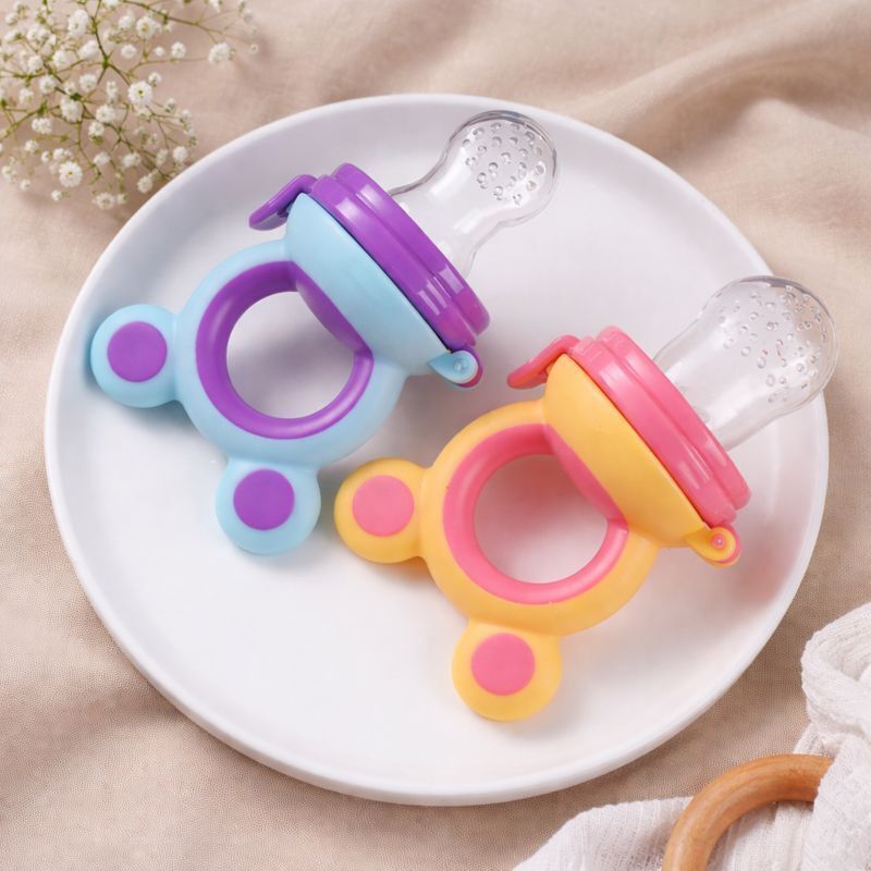 magic pebbles BPA-Free Fruit Nibbler|Gum Soothing Silicone Food Feeder for Babies(Pack of 2) Teether and Feeder-picture-11
