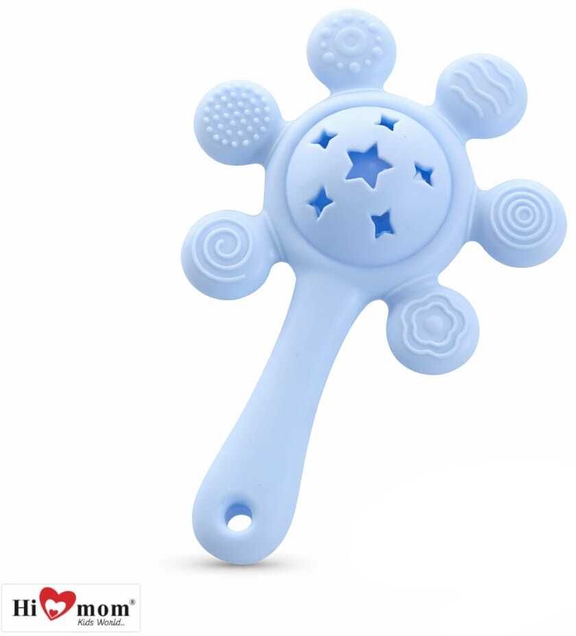hi mom Star Grip Silicone Teether for Baby | Musical Rattle Teethers for 3 to 24 Months Teether-picture-28
