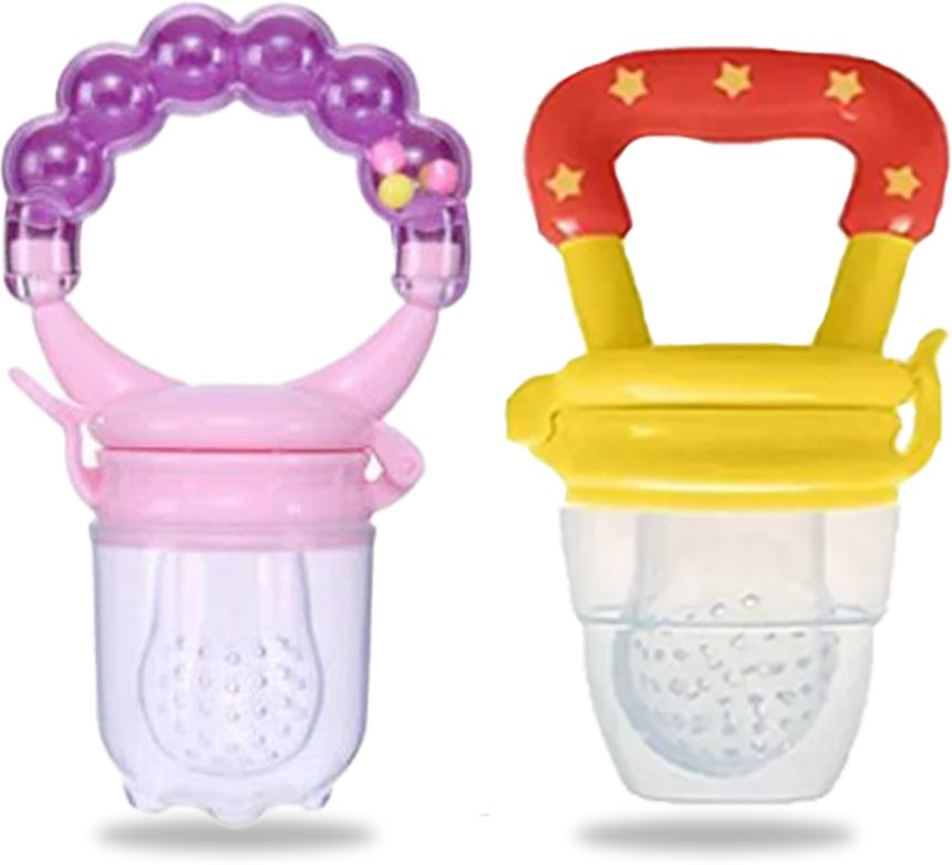 chinmay kids New Born Baby Pacifier With Rattle Handle Silicone Safe Fresh Fruit Feeder Soother-picture-33