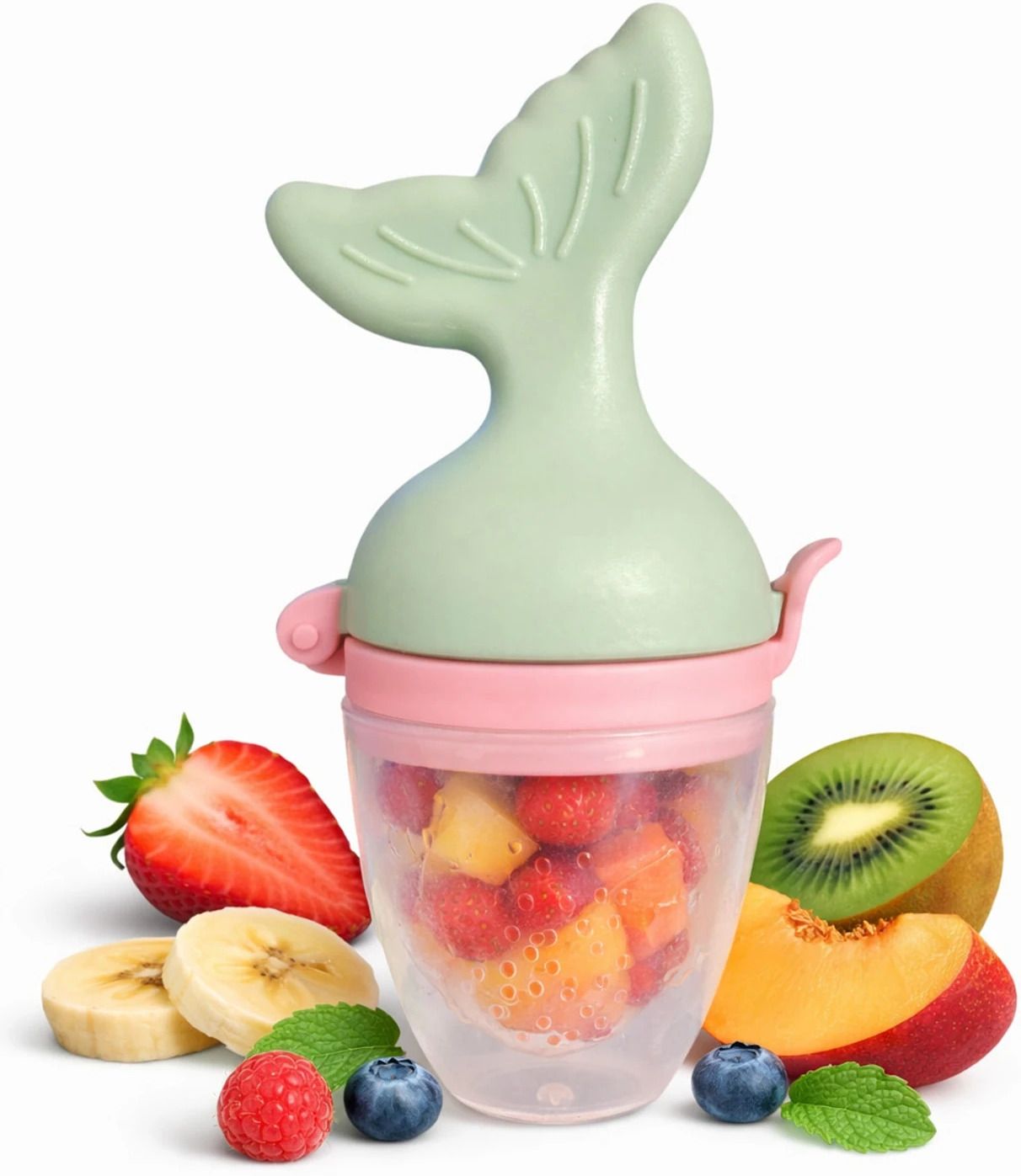 Baby Fresh Food Vegetable Fruit Feeder Fish Design Nibbler Teether Fish Shape Feeder-image-27