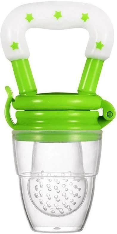 Premium Silicone Fruits Nibbler (Pink) and One Bib(Apron) for kids Soother-image-47