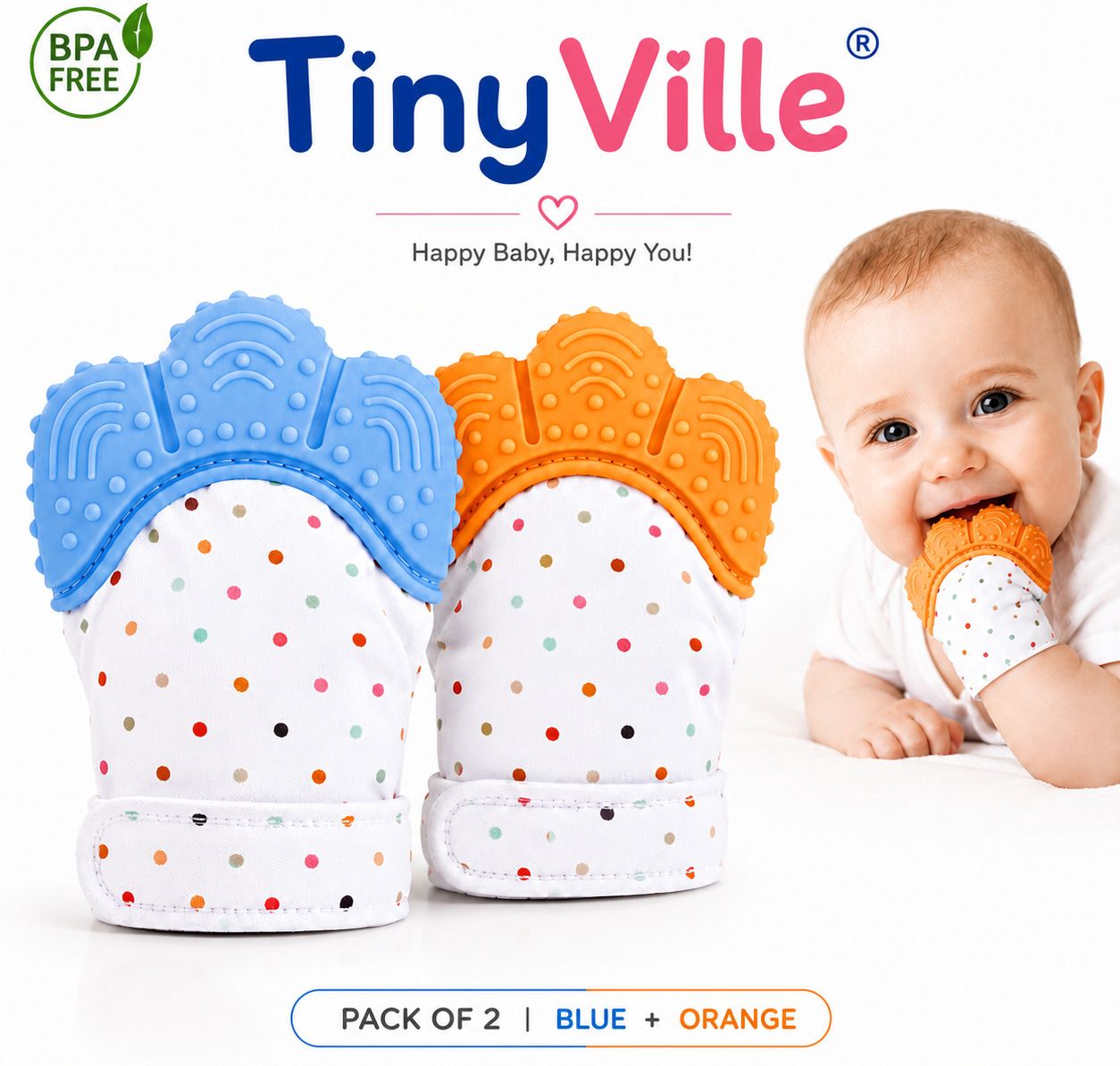 tinyville KIDSS PREMIUM QUALITY MITTENS Teether and Feeder-picture-45