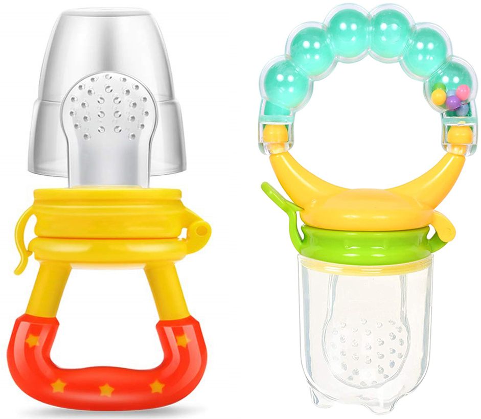 the cheeky kidzz Baby 2 Pieces Soft Silicone Fresh Fruit Vegetable Rattle Music Teething BPA Free Soother-picture-25