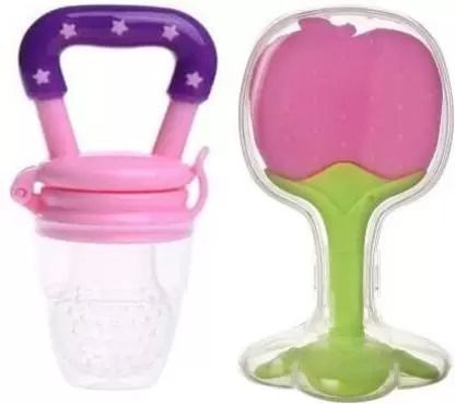 Baby fruit shape Soother/Teether with Fruit Pacifier/Nibbler for new born infant Teether and Feeder-image-0