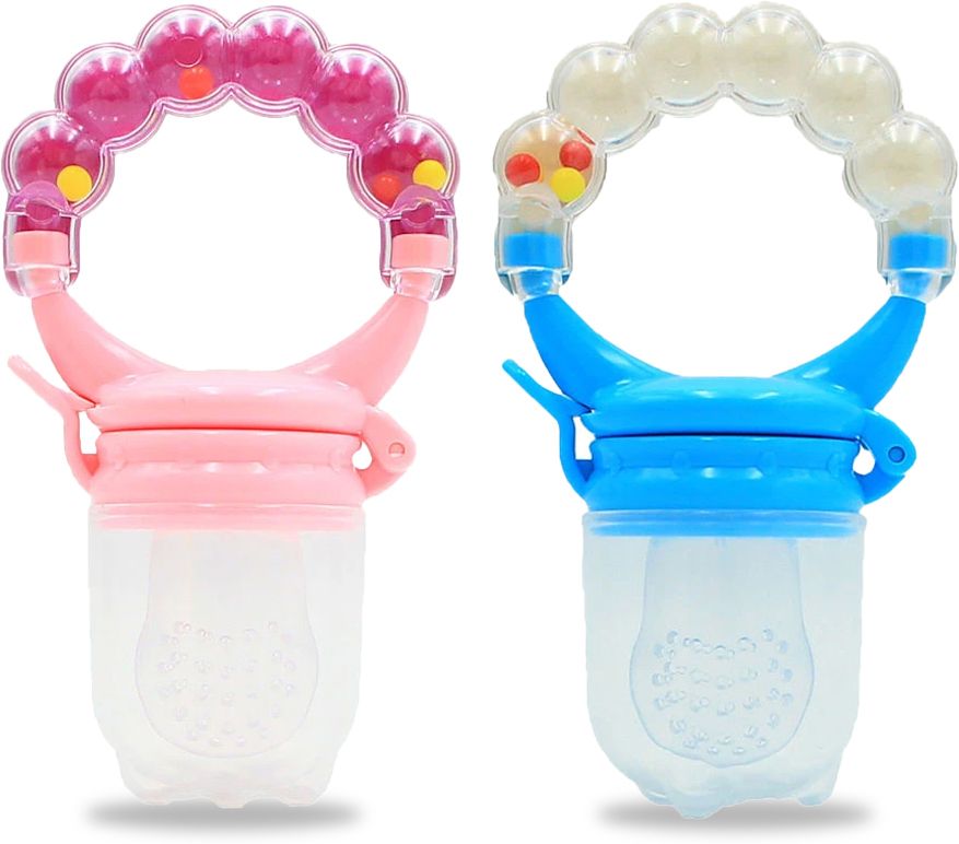 chinmay kids New Born Baby Pacifier With Rattle Handle Silicone Fresh Fruit Feeder Soother-picture-27