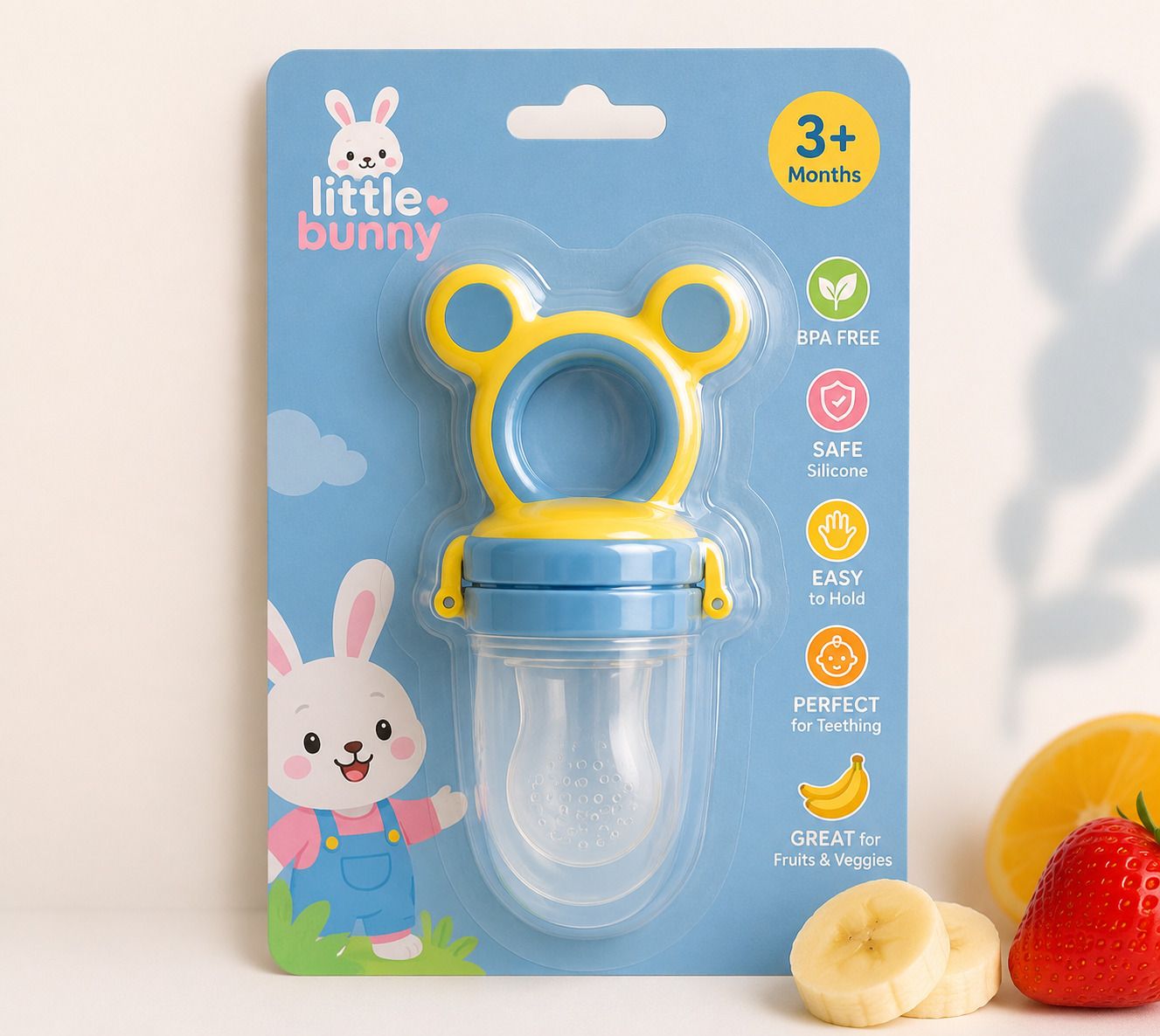 little bunny Baby Fruit Feeder Pacifier, BPA Free, Teether for Baby, 3+ Months Feeder-picture-29