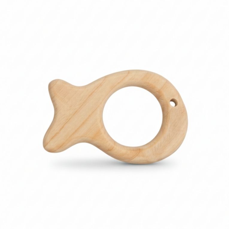ggp FISH SHAPE WOODEN NEEM TEETHER Teether-picture-0