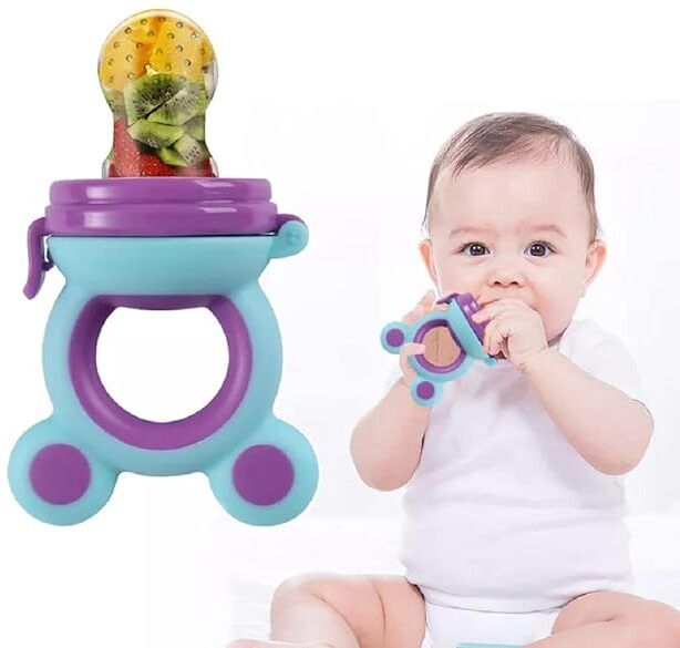 Bunny Silicone Food/Fruit Nibbler with Extra Mesh, Soft Pacifier Soother